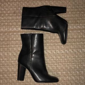 New black leather boots size 10